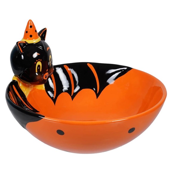 Johanna Parker Carnival Cottage Ceramic Bat Serving Bowl